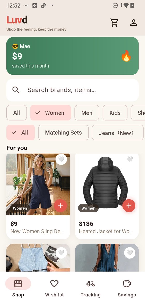 Luvd — shopping feed